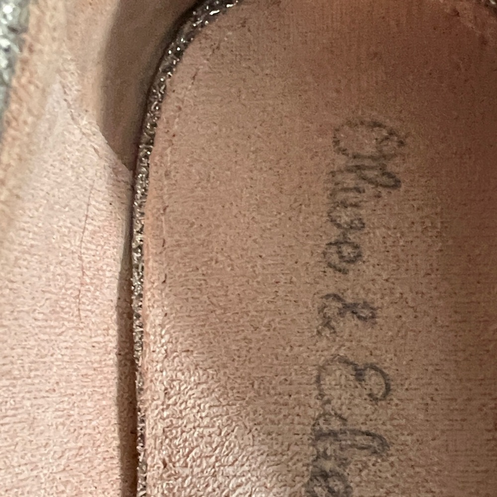 Kids Silver Glitter Ballet Flats - Picture 2 of 9